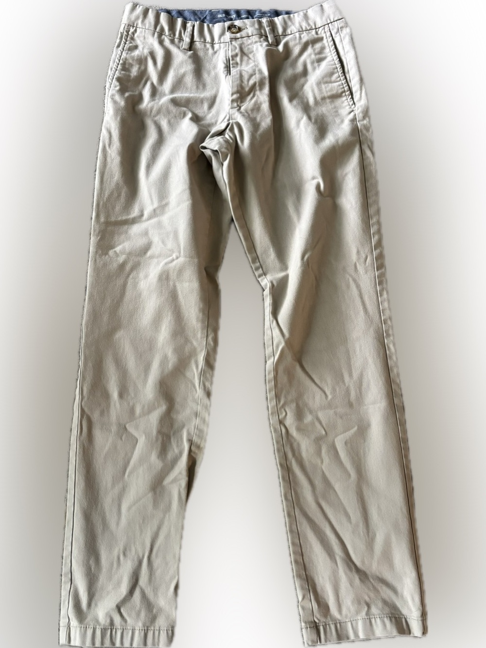 Old Navy Men's Light Khaki Slim Straight Chinos